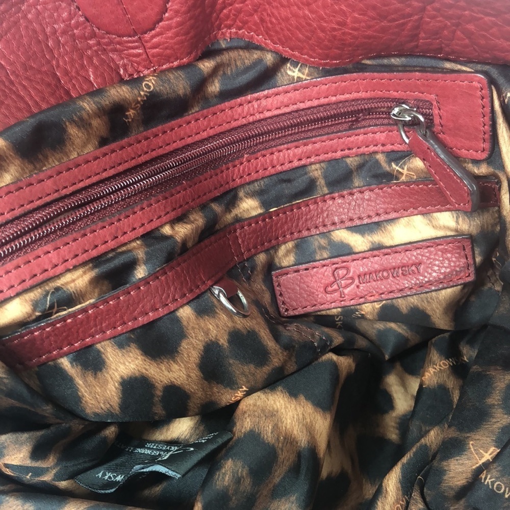 B Makousky red soft leather bag - Picture 12 of 16